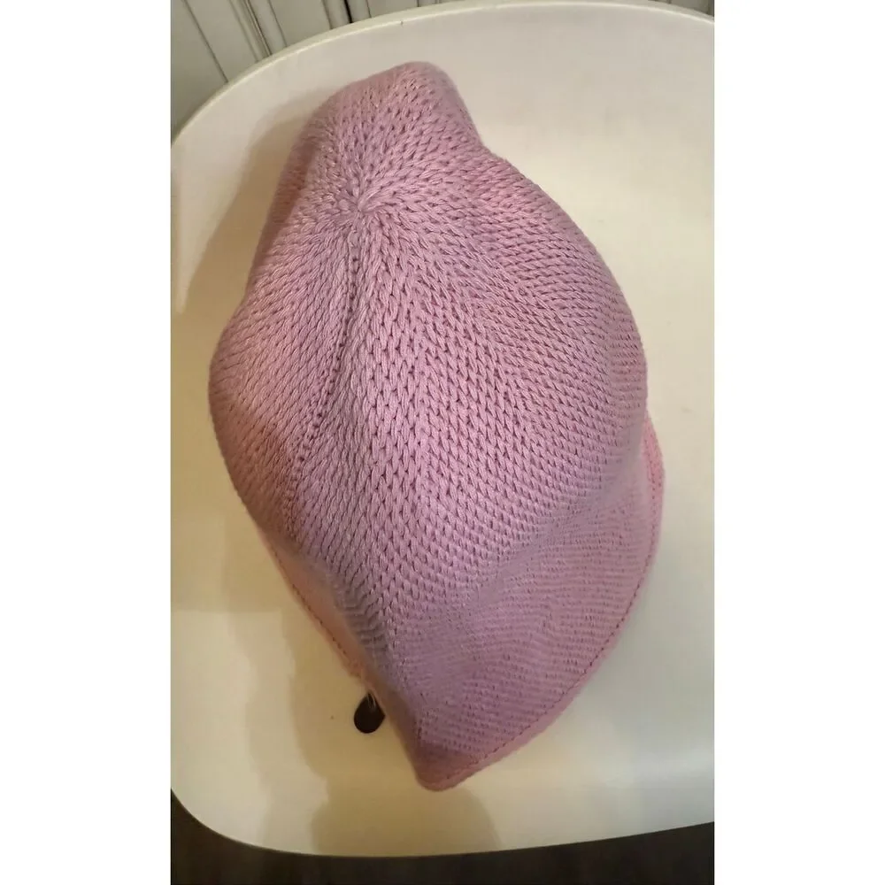 Zara Kids Girls Knit Lightweight Cotton Blend Bucket Hat Pink Size 10-14 NWT